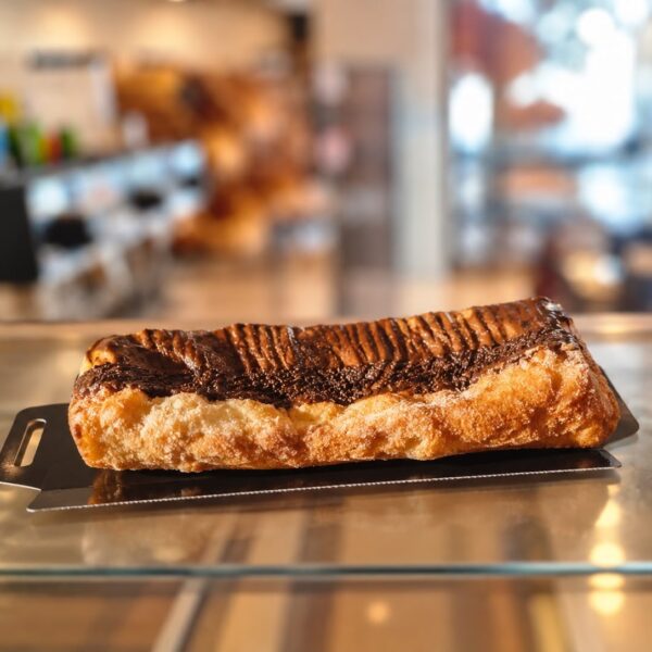 Coca de croissant de chocolate