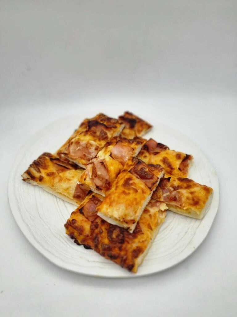 Coca salada de beicon