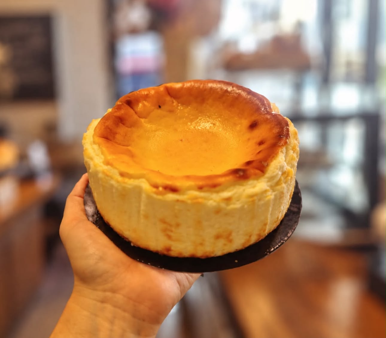 Pastel de queso en el obrador